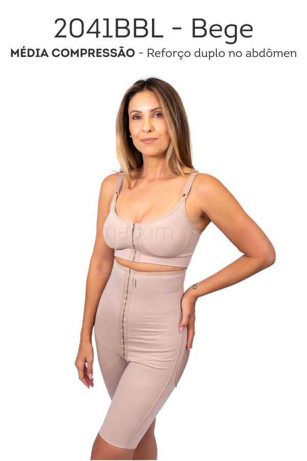 Cinta bermuda com fechamento frontal, lycra leve nas nadegas 2041BBLXGGBESS1